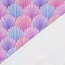 French Terry Digital SEASHELLS - lila