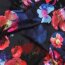French Terry Digital Blumen - dunkelblau