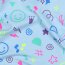Baumwolljersey Neon Kritzelei - babyblau