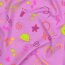 Baumwolljersey Neon Kritzelei - softpink