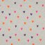 Baumwolljersey Neon Herzen - creme meliert