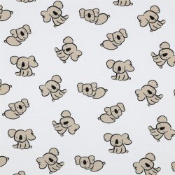 Baumwolljersey Organic Koalas - weiß