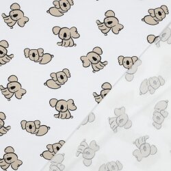 Baumwolljersey Organic Koalas - weiß