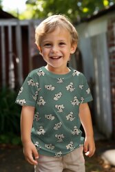 Baumwolljersey Organic Koalas - weiß
