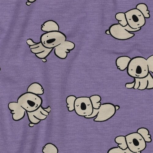 Baumwolljersey Organic Koalas - lavendel