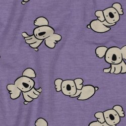 Baumwolljersey Organic Koalas - lavendel
