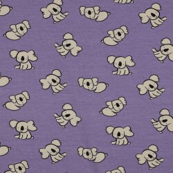 Baumwolljersey Organic Koalas - lavendel