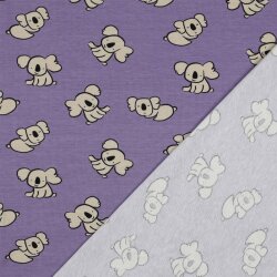Baumwolljersey Organic Koalas - lavendel