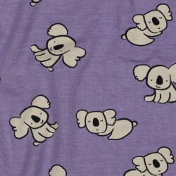 Baumwolljersey Organic KOALAS - lila