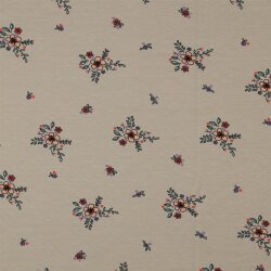 Baumwolljersey Organic Blumen - sand