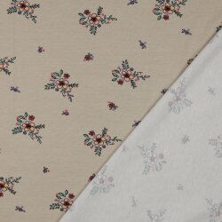 Baumwolljersey Organic Blumen - sand