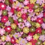 Baumwolljersey Blumenmeer - grün/pink