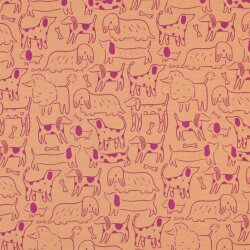 Baumwolljersey Hunde - pfirsich