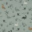 Baumwolljersey Meliert Wasser Dinos - altmint meliert
