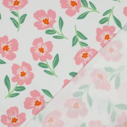Ganzjahressweat Soft Blumen - ECRU