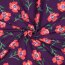 Ganzjahressweat Soft Blumen - BORDEAUX