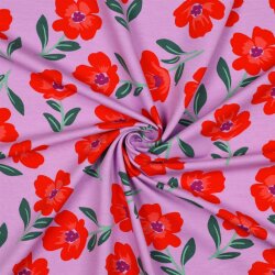 Ganzjahressweat Soft Blumen - PINK