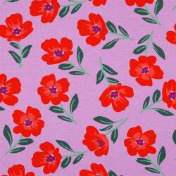 Ganzjahressweat Soft Blumen - PINK
