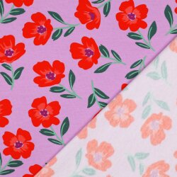 Ganzjahressweat Soft Blumen - PINK