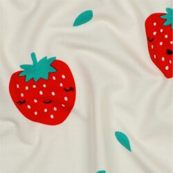 Ganzjahressweat Soft STRAWBERRIES - ECRU