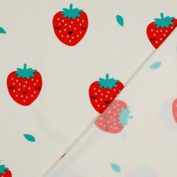 Ganzjahressweat Soft STRAWBERRIES - ECRU
