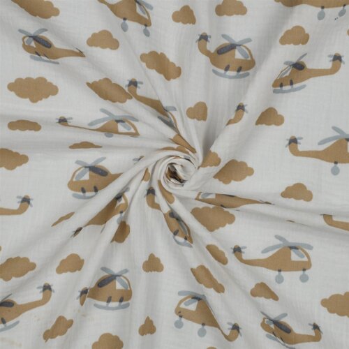 Musselin Hubschrauber - altweiß/senf