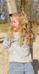 Waffelpiqué Jersey ORANGES - creme