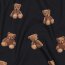 Baumwolljersey Organic Digital Teddy Bär - dunkelblau