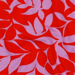 Ganzjahressweat Soft LEAVES - PINK / RED