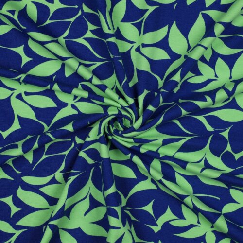 Ganzjahressweat Soft LEAVES - GREEN / dunkelblau