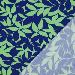 Ganzjahressweat Soft Blätterkunst - softlimette/navy