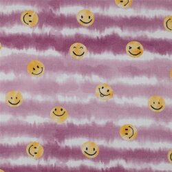 Musselin Digital Smileys - perlrosa