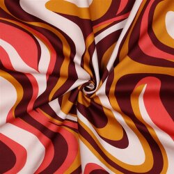 Baumwollsatin Farbstreifen - weinrot