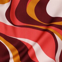 Baumwollsatin Farbstreifen - weinrot