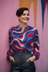 Baumwollsatin Farbstreifen - weinrot