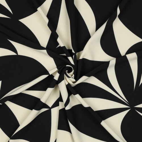 Polyesterjersey GEOMETRIC - schwarz