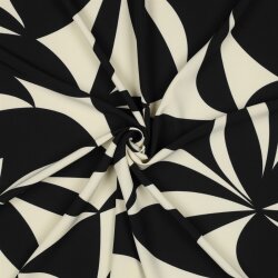 Polyesterjersey GEOMETRIC - schwarz