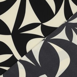 Polyesterjersey GEOMETRIC - schwarz