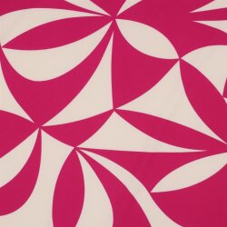 Polyesterjersey GEOMETRIC - fuchsia