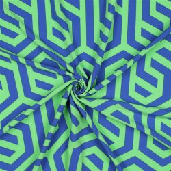 Polyesterjersey GEOMETRIC - kobaltblau