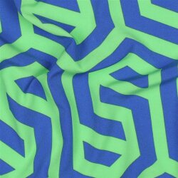 Polyesterjersey GEOMETRIC - kobaltblau