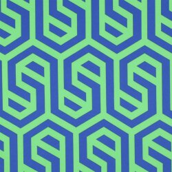 Polyesterjersey GEOMETRIC - kobaltblau