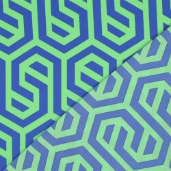 Polyesterjersey GEOMETRIC - kobaltblau