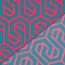 Polyesterjersey GEOMETRIC - fuchsia