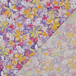 Viskose Lenzing 100% EcoVera™ Digital Sommerblume - creme