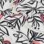 Polyesterjersey Blumen - weiß