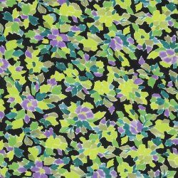 Viskosestoff Digital Blumen - GREEN