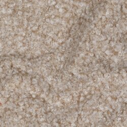 Bouclé Mantelstoff Uni *Vera* - sand meliert