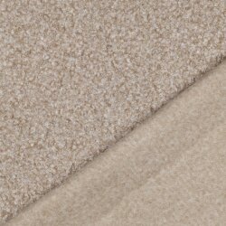 Bouclé Mantelstoff Uni *Vera* - sand meliert