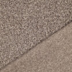 Bouclé Mantelstoff Uni *Vera* - braun meliert